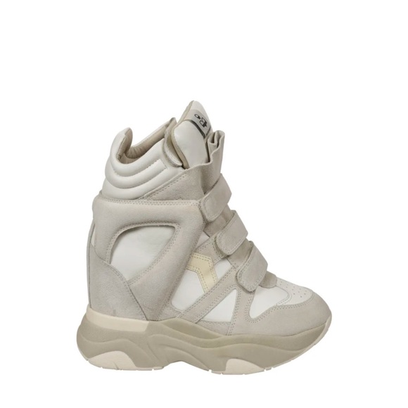 Isabel Marant Monumental Bask Balskee White hightop sneaker /boot - Picture 2 of 10